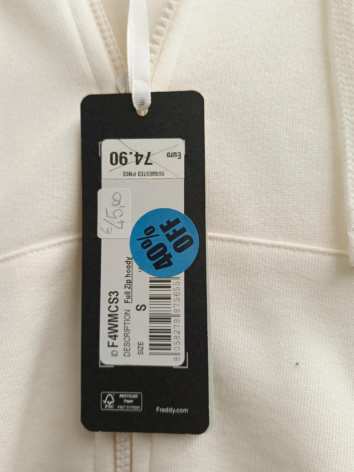 Freddy Crop Felpa Nuova Bianca tg S