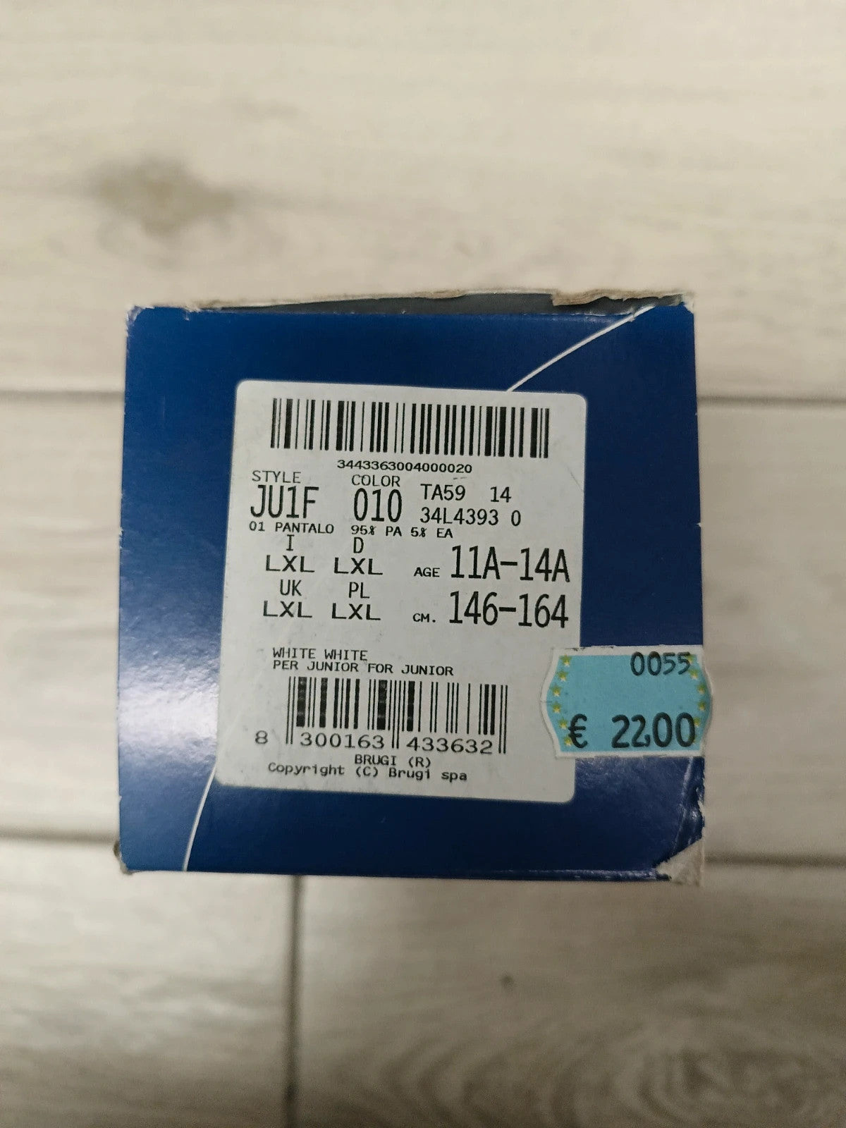 Brugi intimo jr ragazzo tg 146-164 cm / 11-14 anni