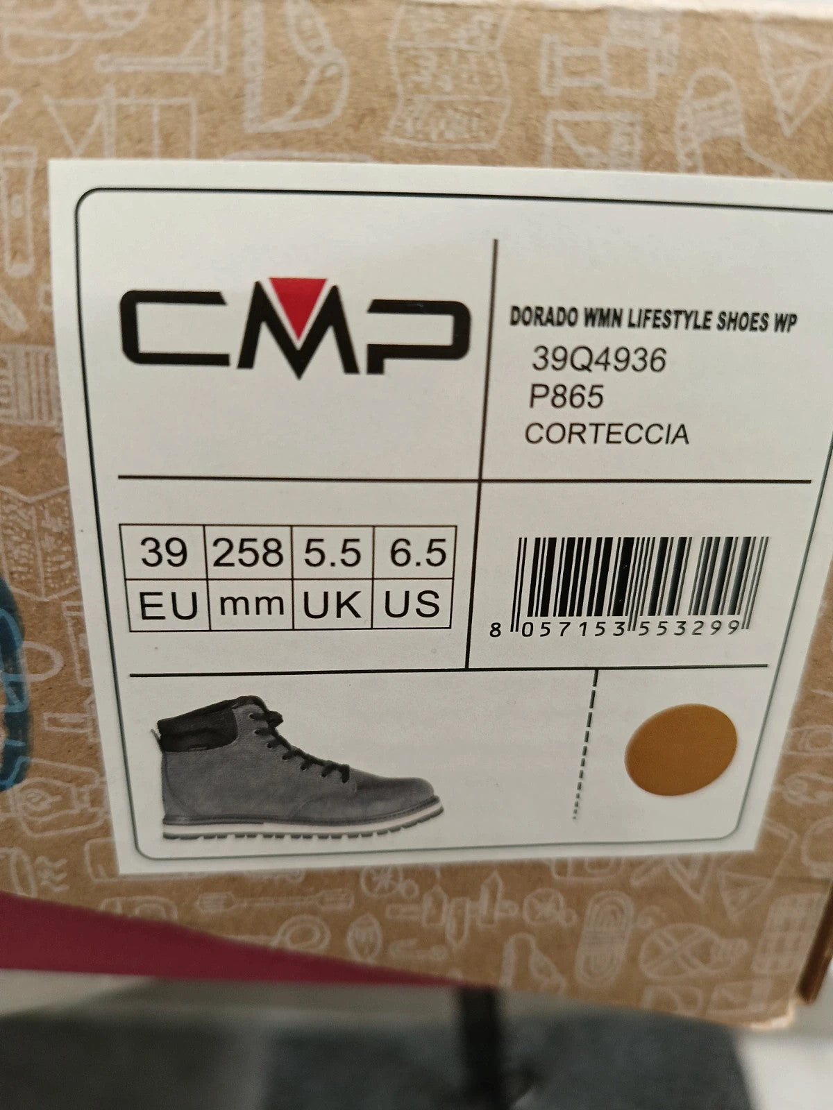 CMP scarponcino trekking donna impermeabile n 39