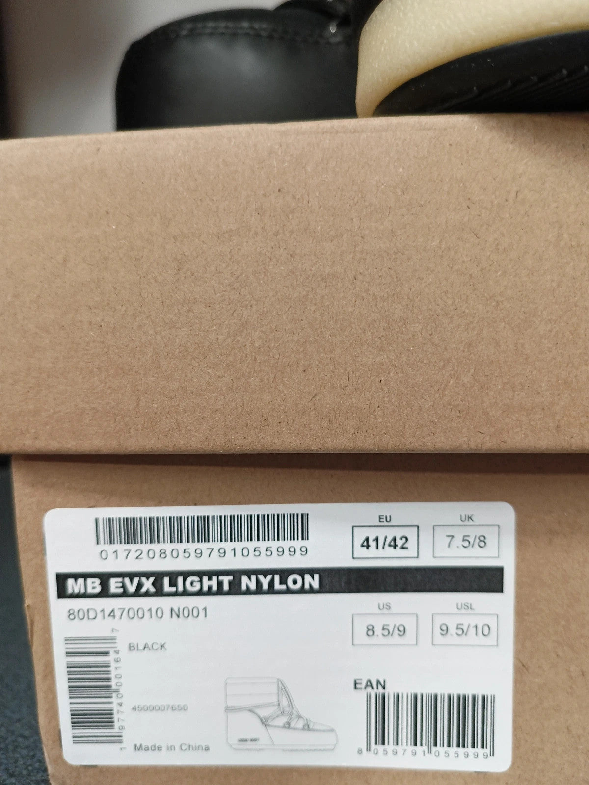 Moon boot originale unisex nero n 41/42