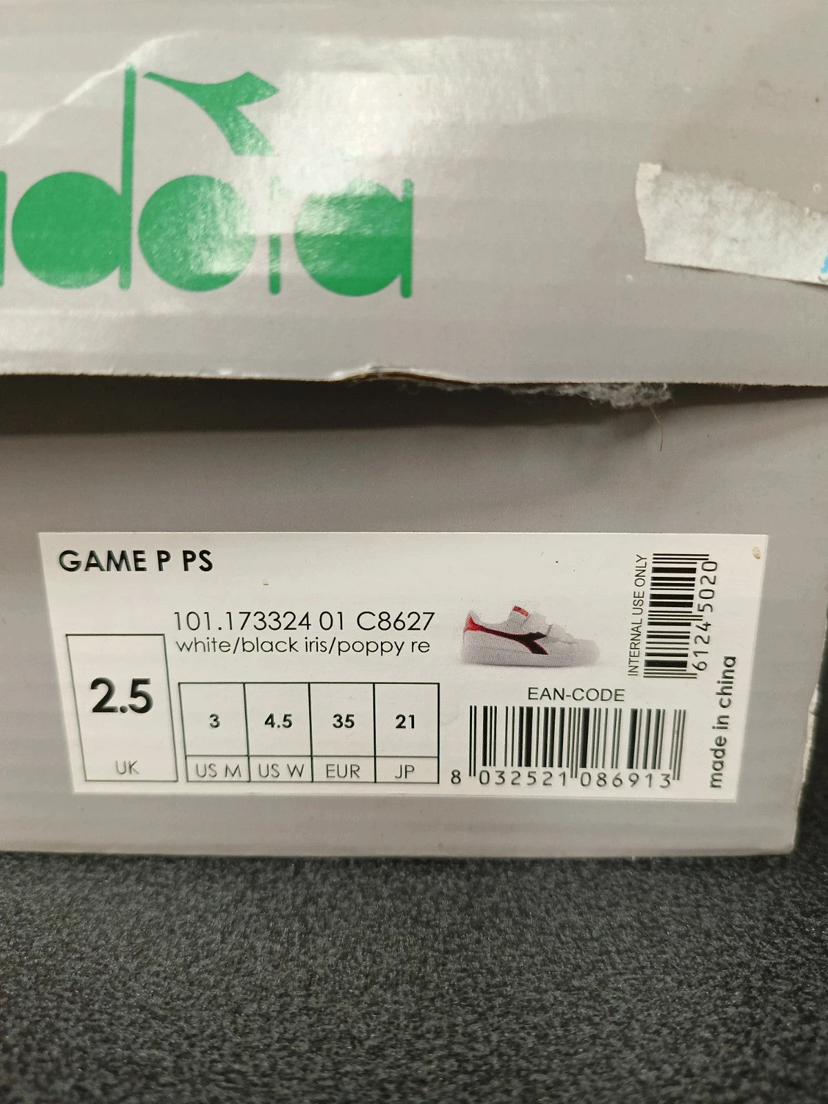 Diadora scarpe bambino junior nuove strappi n 35
