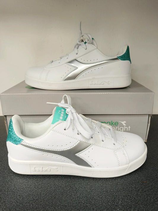 Diadora sneakers bianche lacci bambina junior n 36