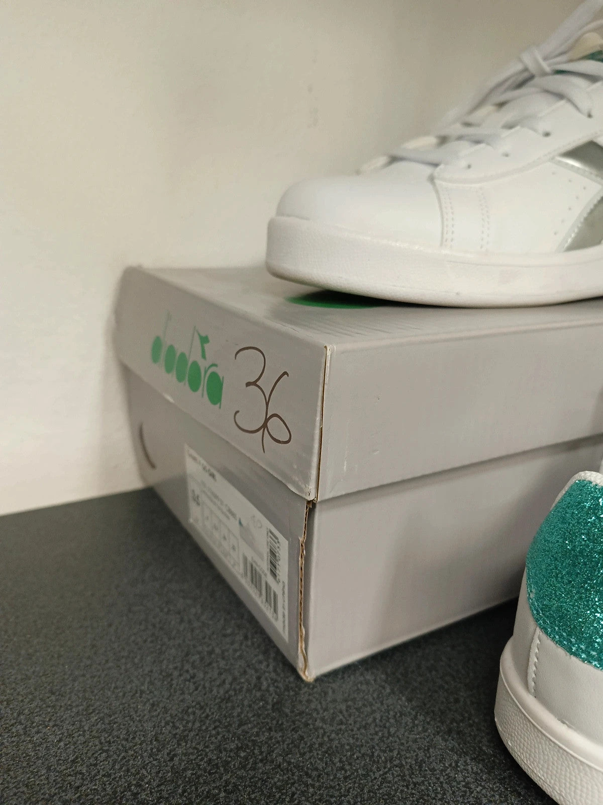 Diadora sneakers bianche lacci bambina junior n 36