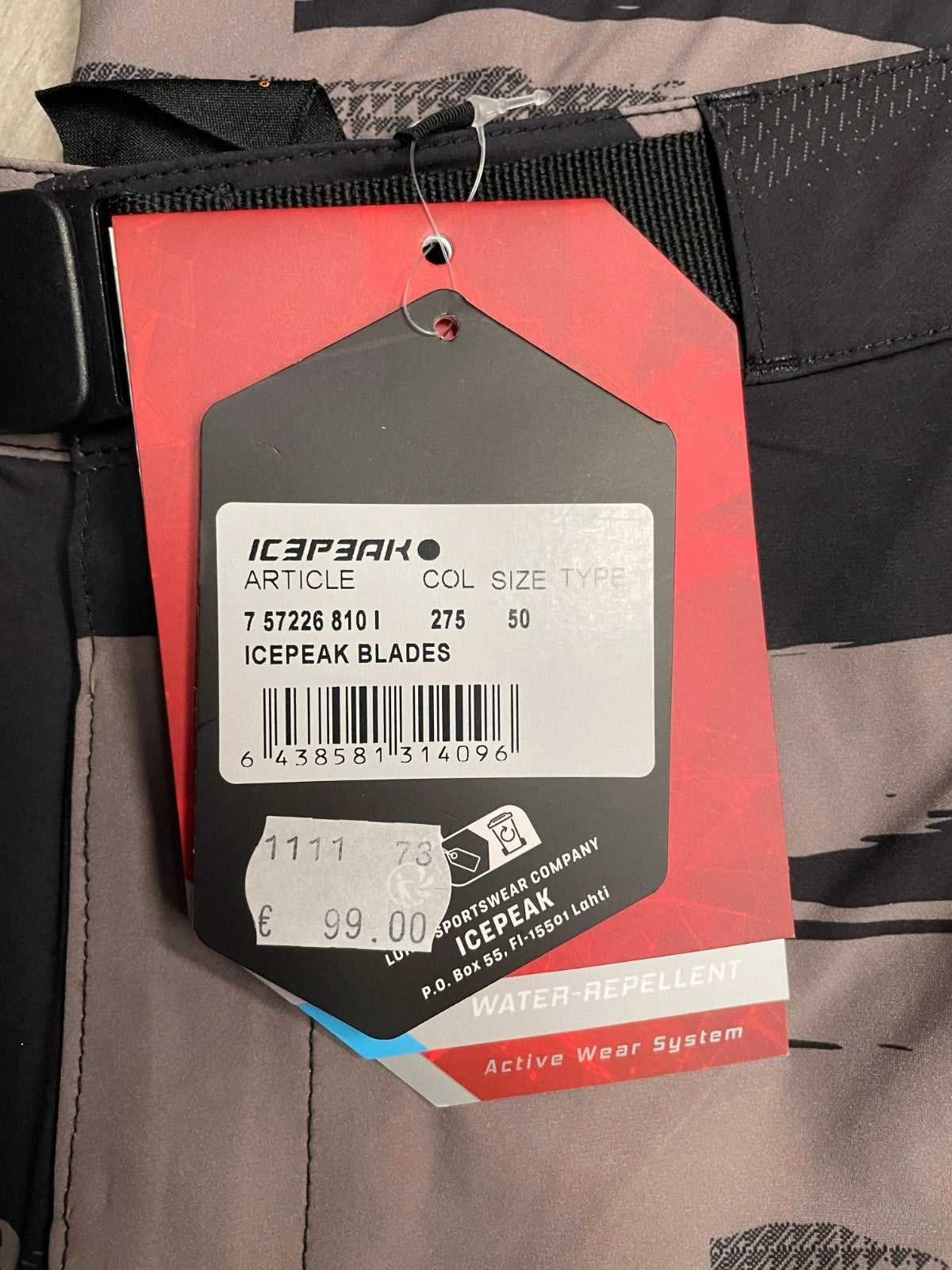 Icepeak Pantaloni impermeabile mimetico tg 50