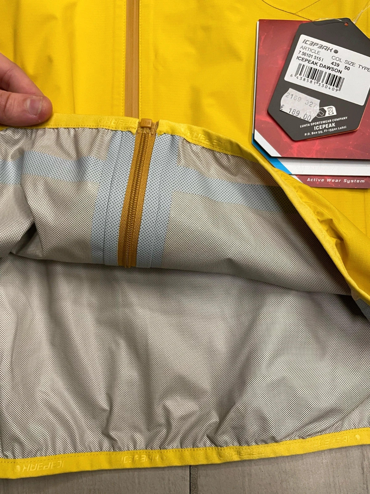 Icepeak Guscio montagna  impermeabile leggero tg 50