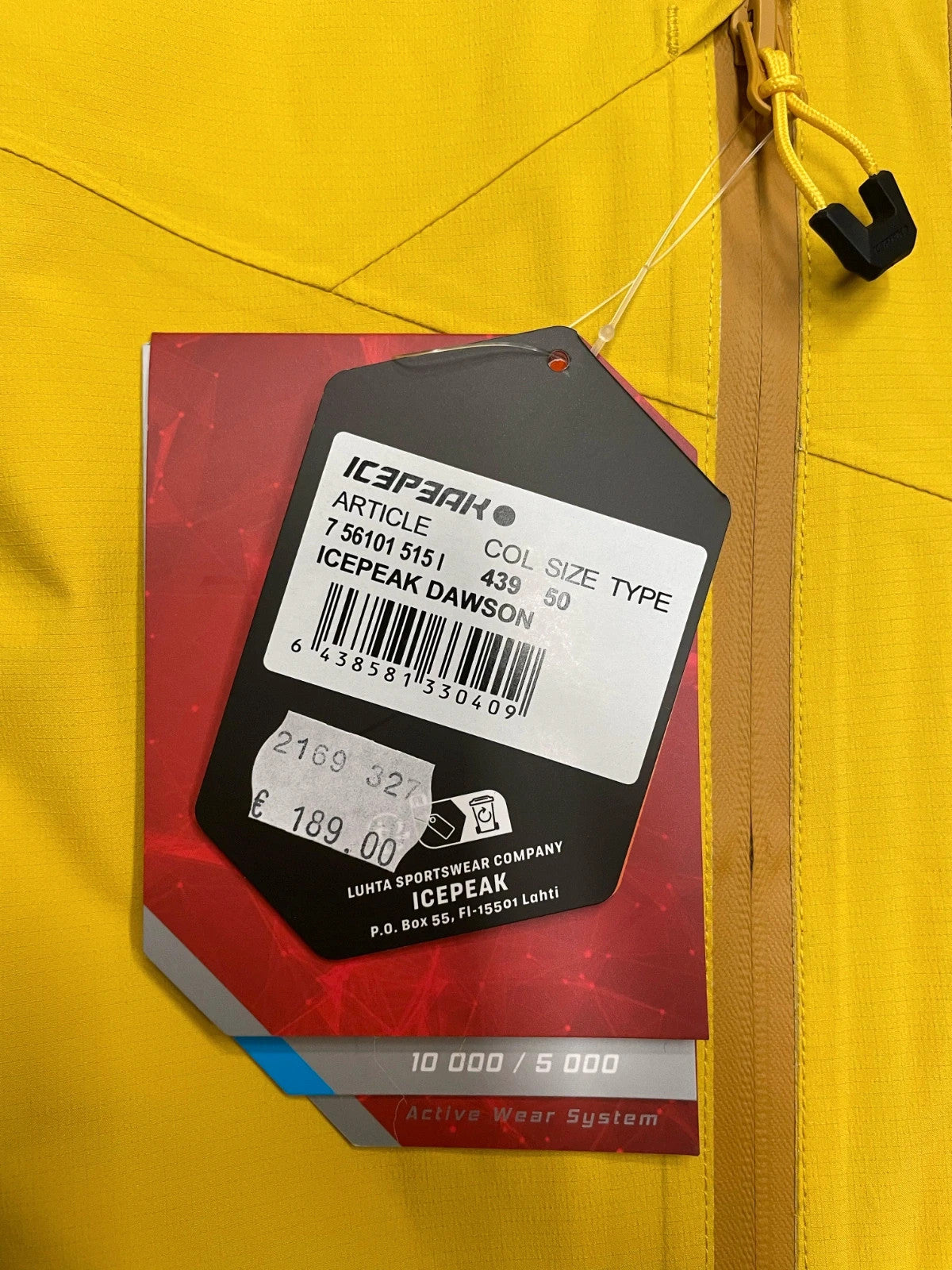 Icepeak Guscio montagna  impermeabile leggero tg 50