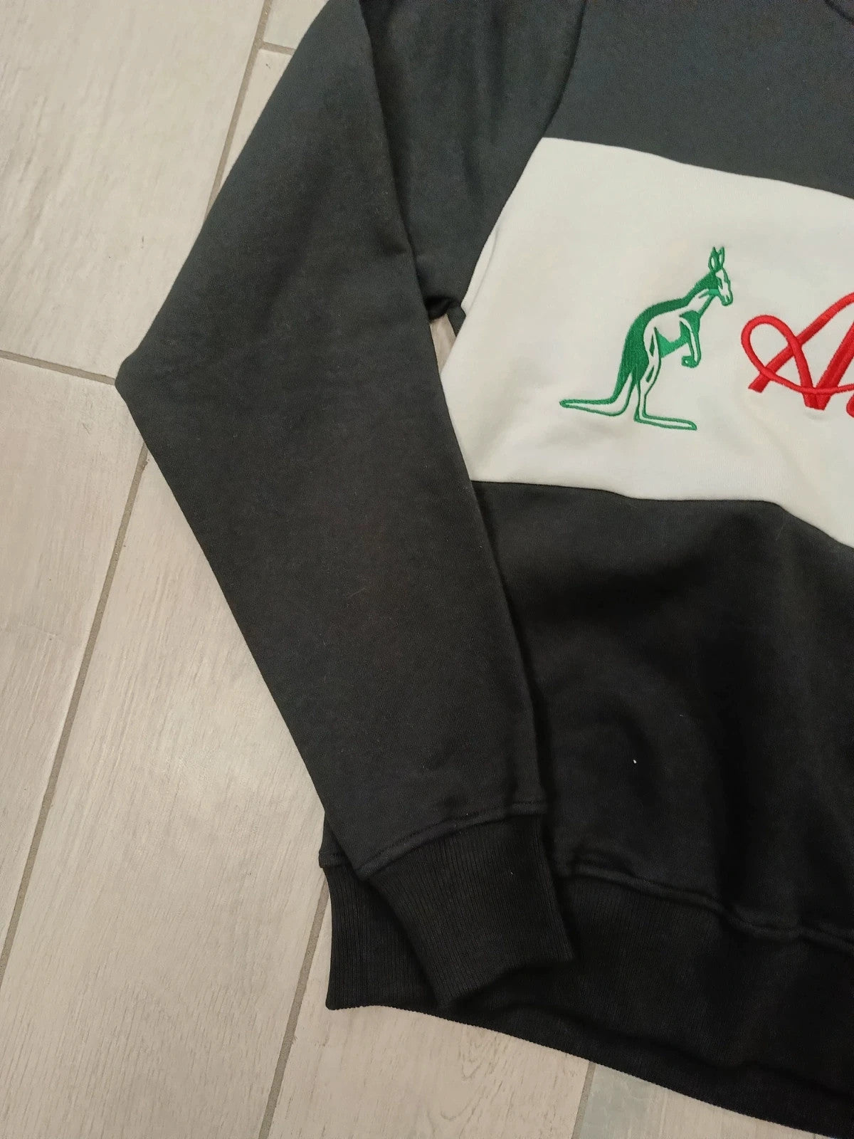 Australian Felpa cotone felpato uomo nero tg XS / 44