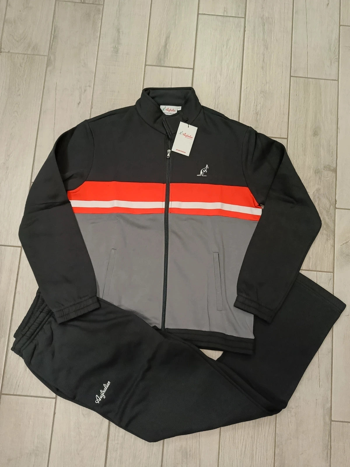 Australian tuta completa felpa e pantaloni uomo tg 2XL