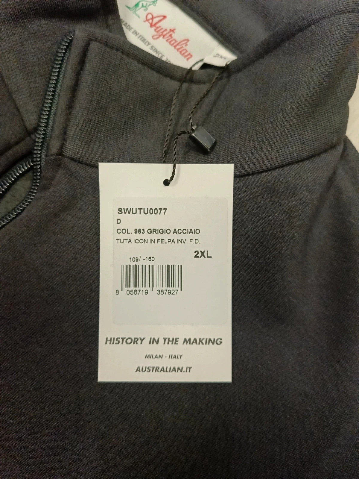 Australian tuta completa felpa e pantaloni uomo tg 2XL