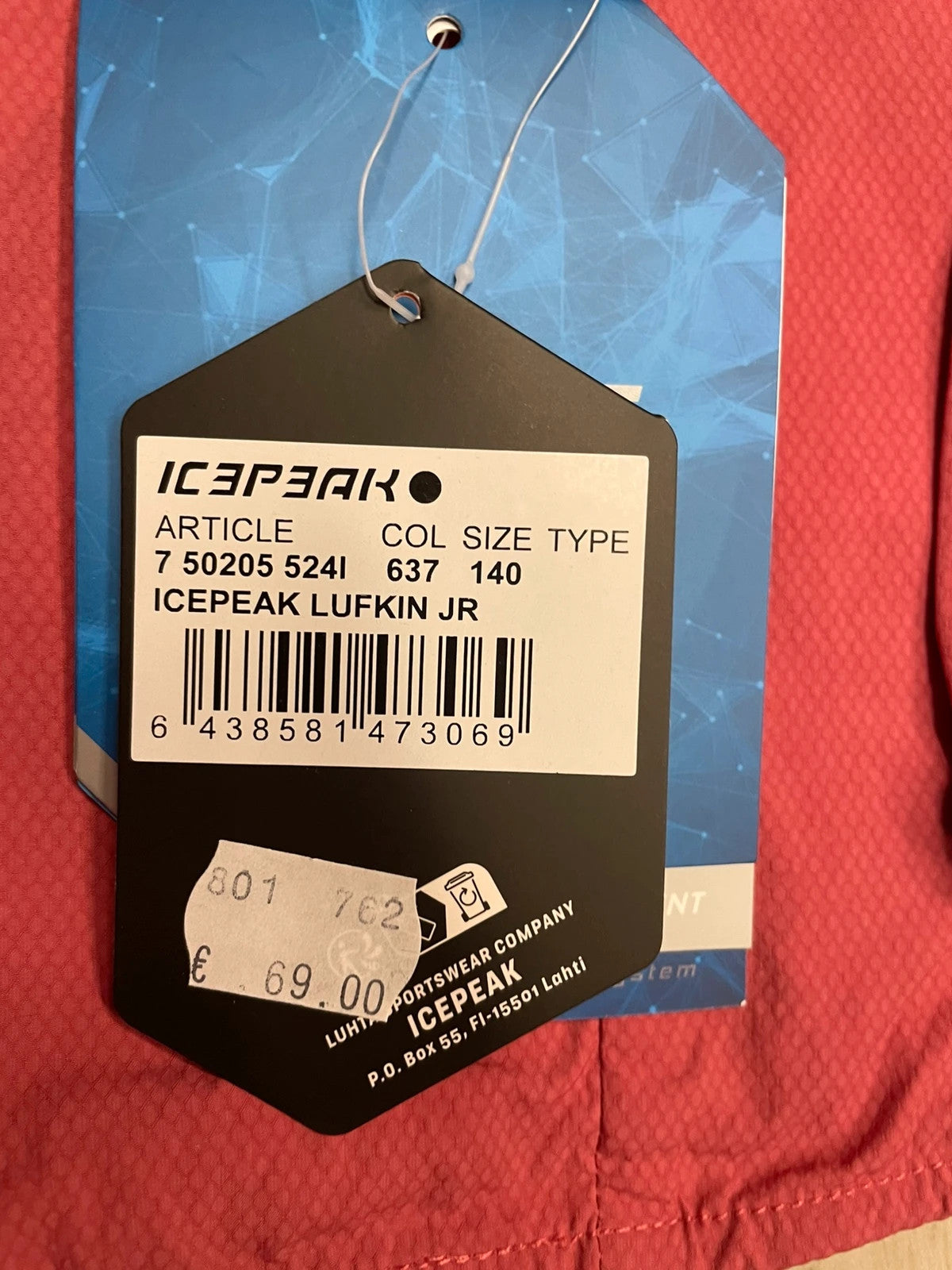 Icepeak giacca a vento leggera bambina 9-10 anni 140 cm