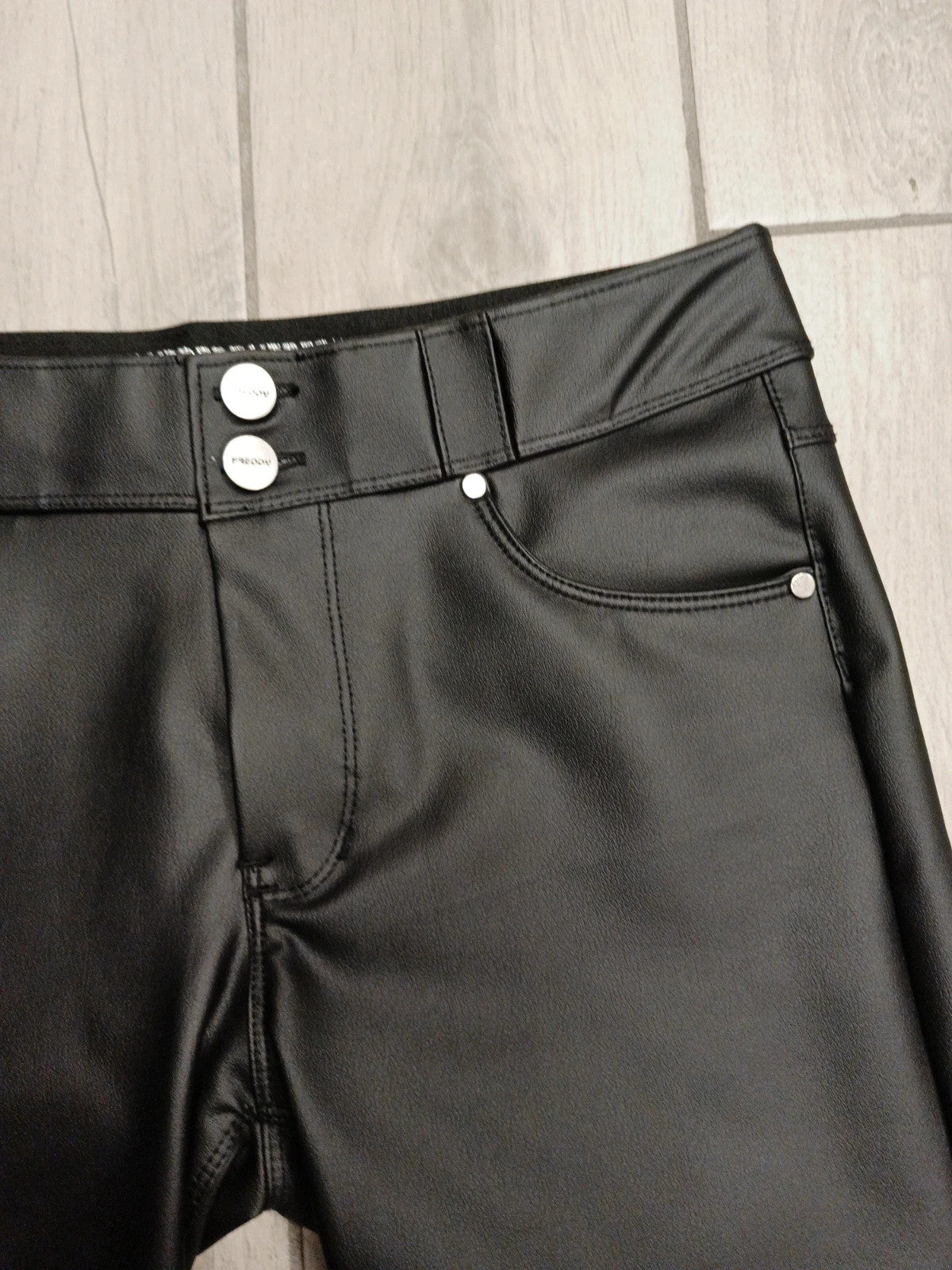 Freddy pantaloni donna pelle nera tg S
