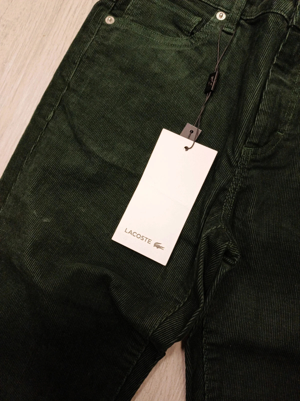 Lacoste pantaloni cotone velluto leggero donna tg XS