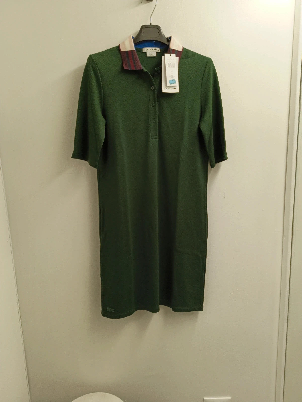 Lacoste vestito donna cotone taglia 38 / XS / IT 42