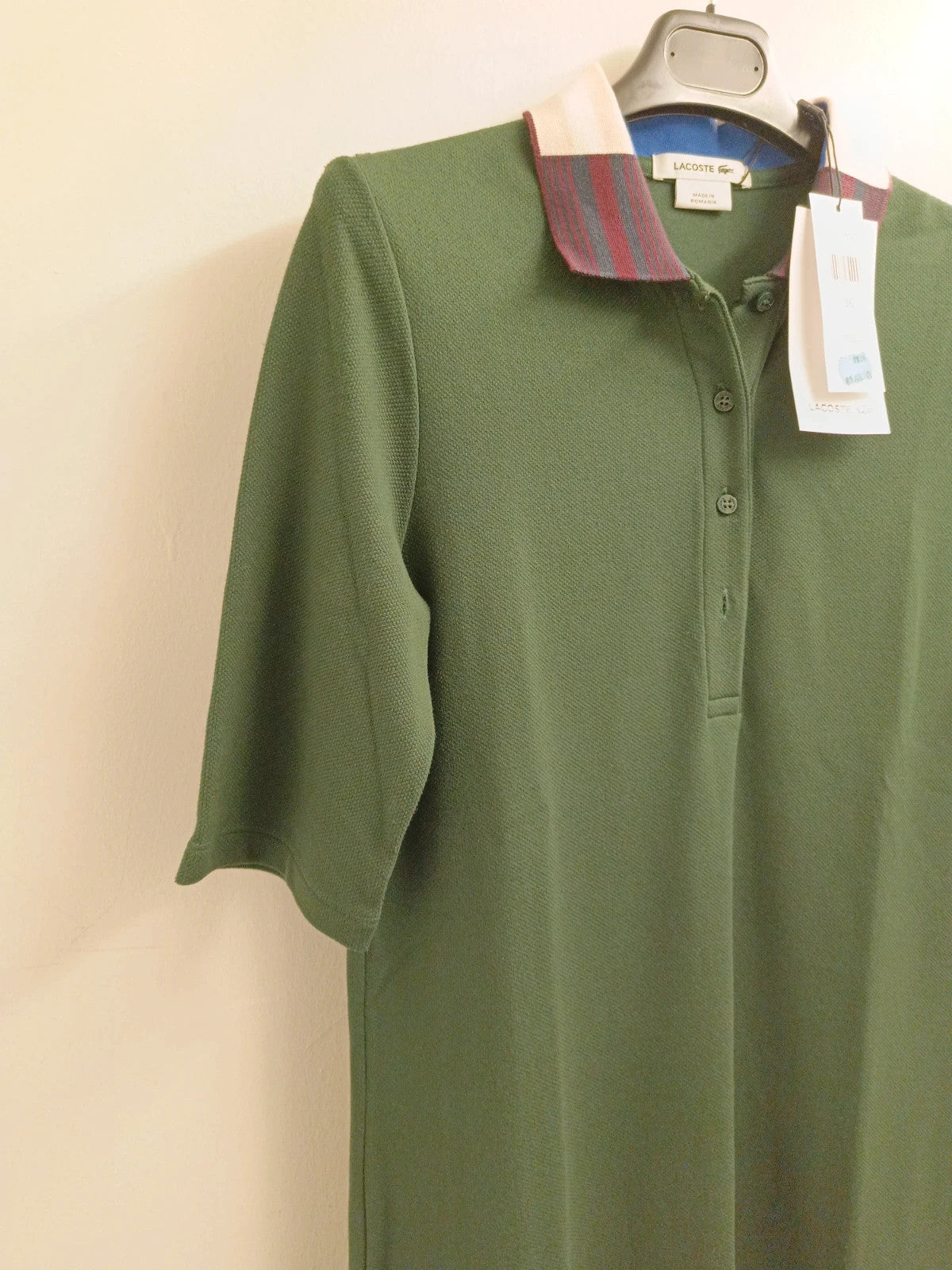 Lacoste vestito donna cotone taglia 38 / XS / IT 42