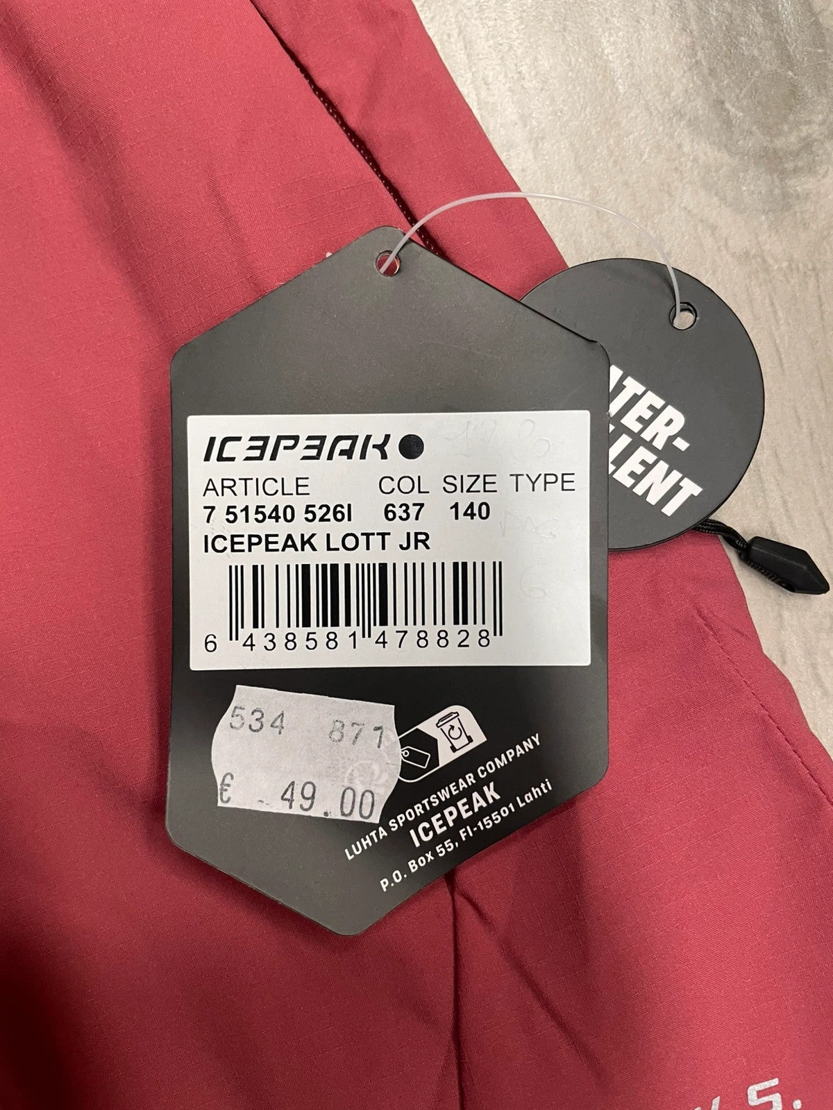 Icepeak pantaloncini sportivi bimba 9-10 anni 140 cm