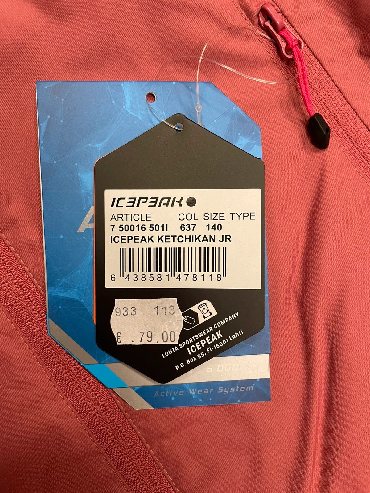 Icepeak giacca a vento montagna bambina 9-10 anni 140 cm