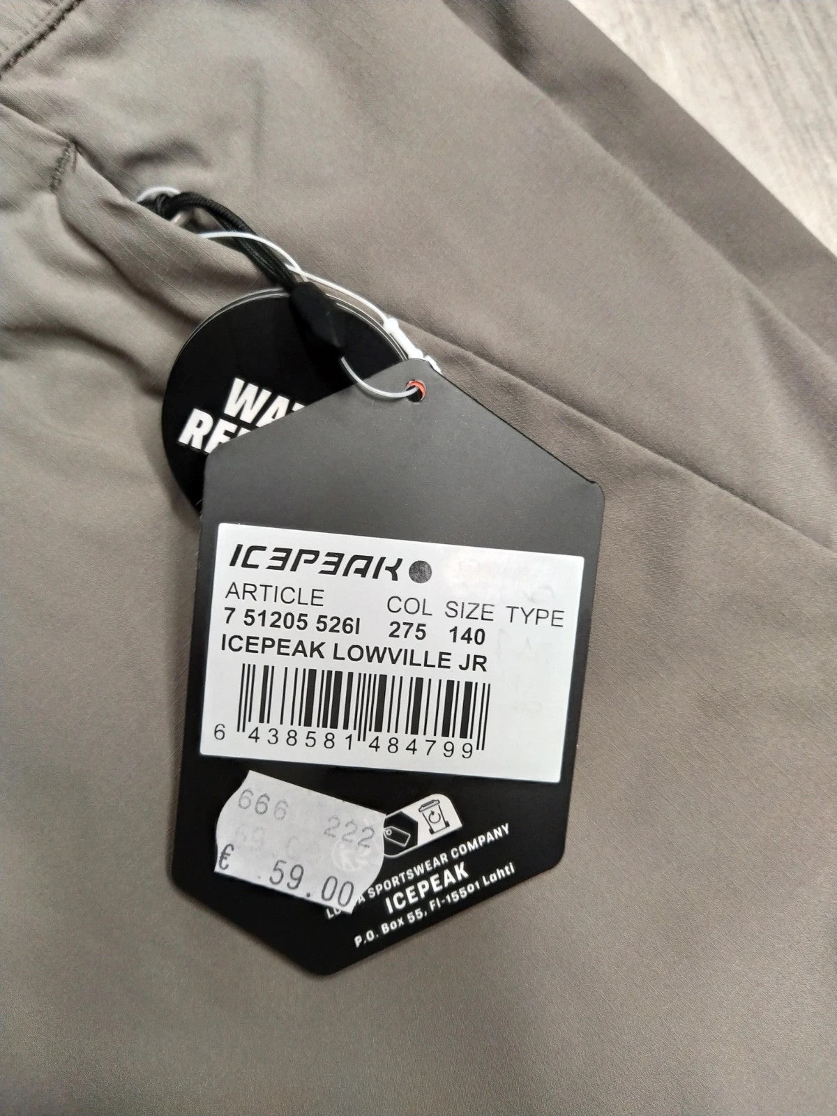 Icepeak pantaloni lunghi montagna bambino 9-10 anni 140 cm