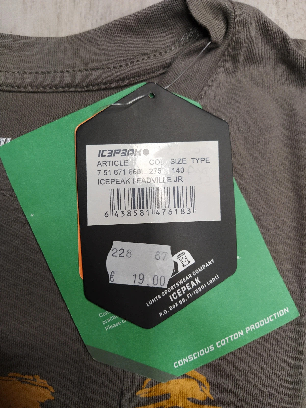 Icepeak t-shirt cotone bambino 9-10 anni 140 cm