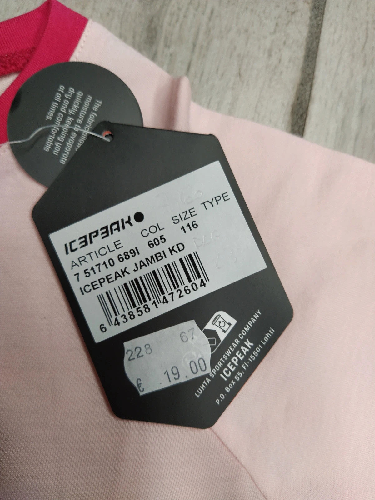 Icepeak t-shirt bambina 5-6 anni 116 cm