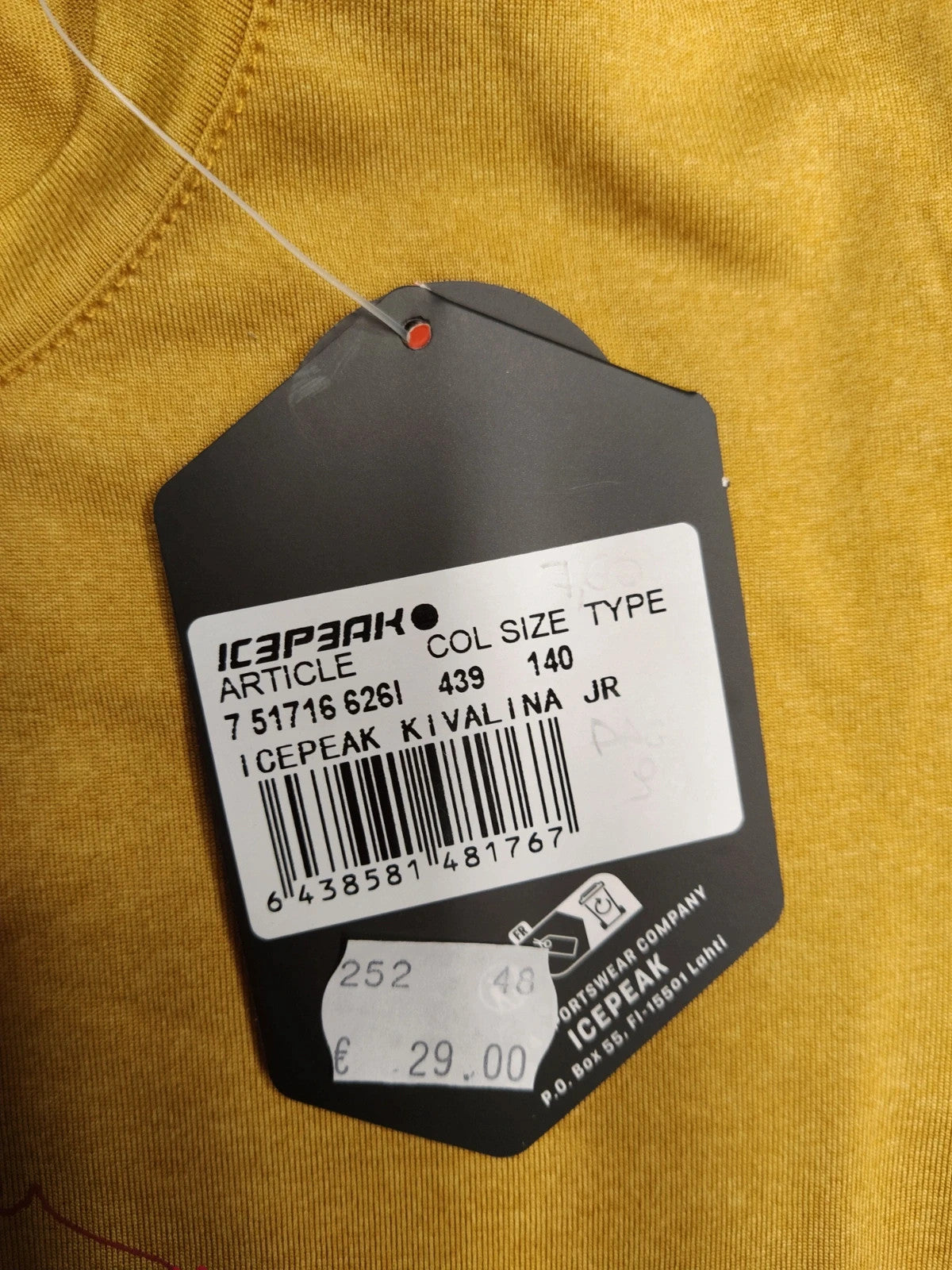 Icepeak t-shirt tecnica bambina 9-10 anni 140 cm