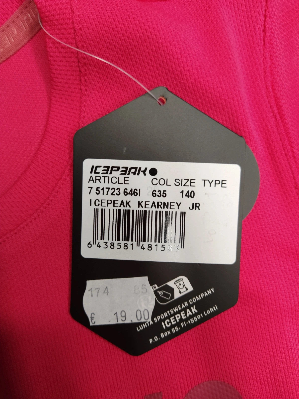 Icepeak t-shirt tecnica bambina 9-10 anni 140 cm