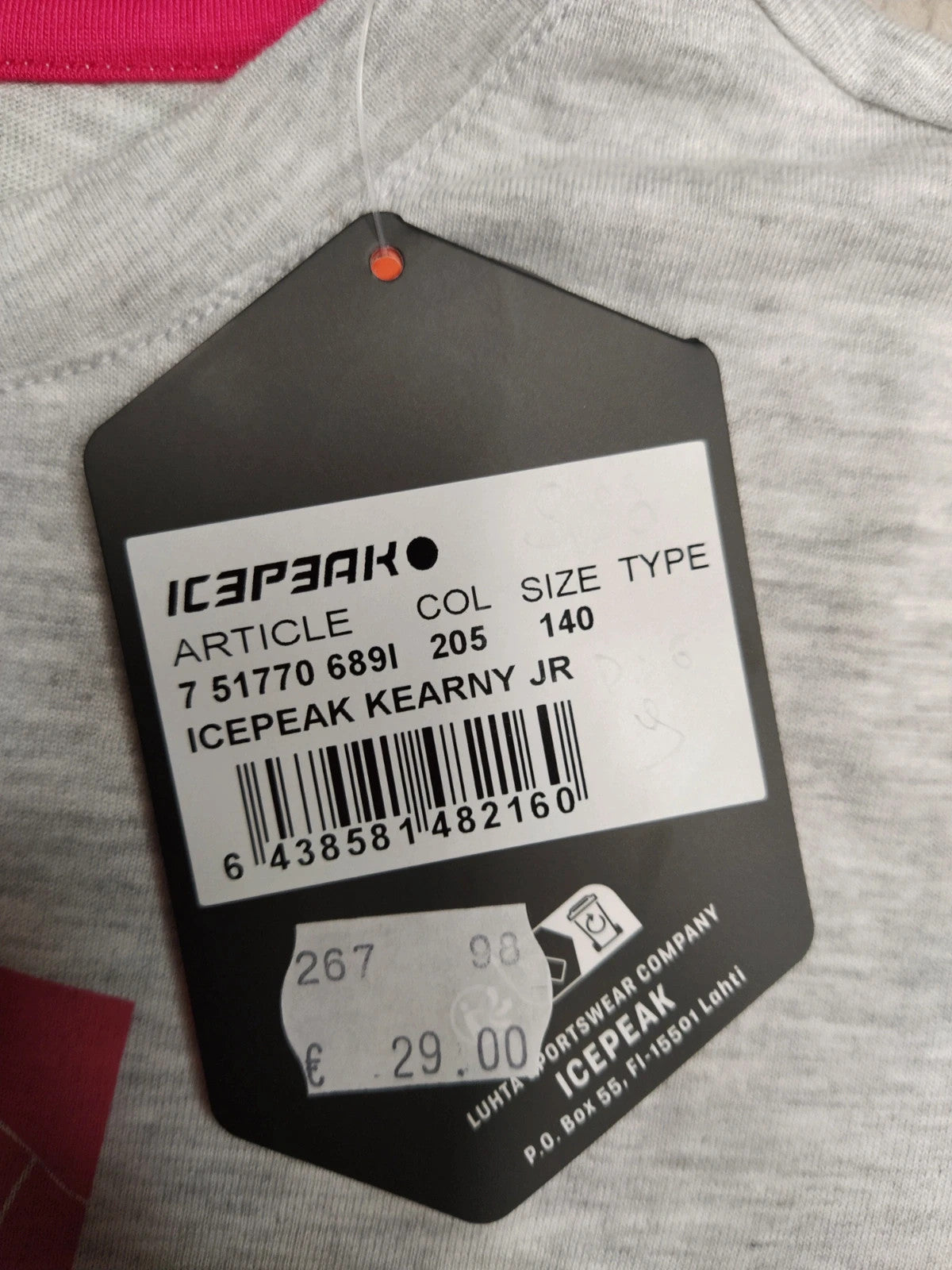 Icepeak t-shirt cotone bambina 9-10 anni 140 cm