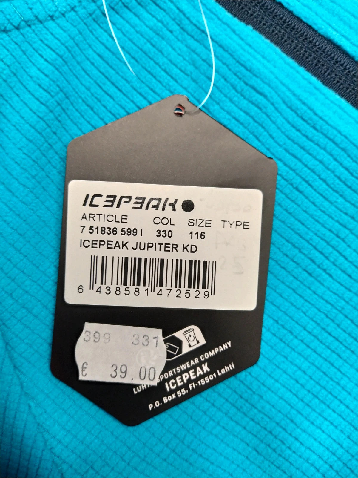 Icepeak micropile montagna bambino 5-6 anni 116 cm