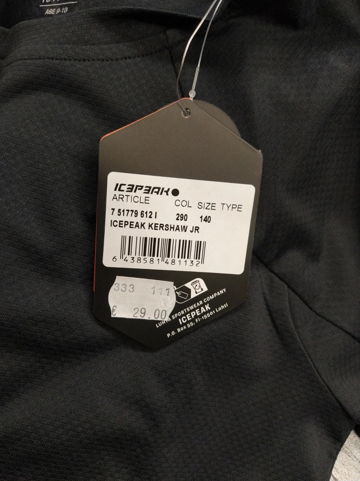 Icepeak maglia tecnica maniche lunghe 9-10 anni 140 cm