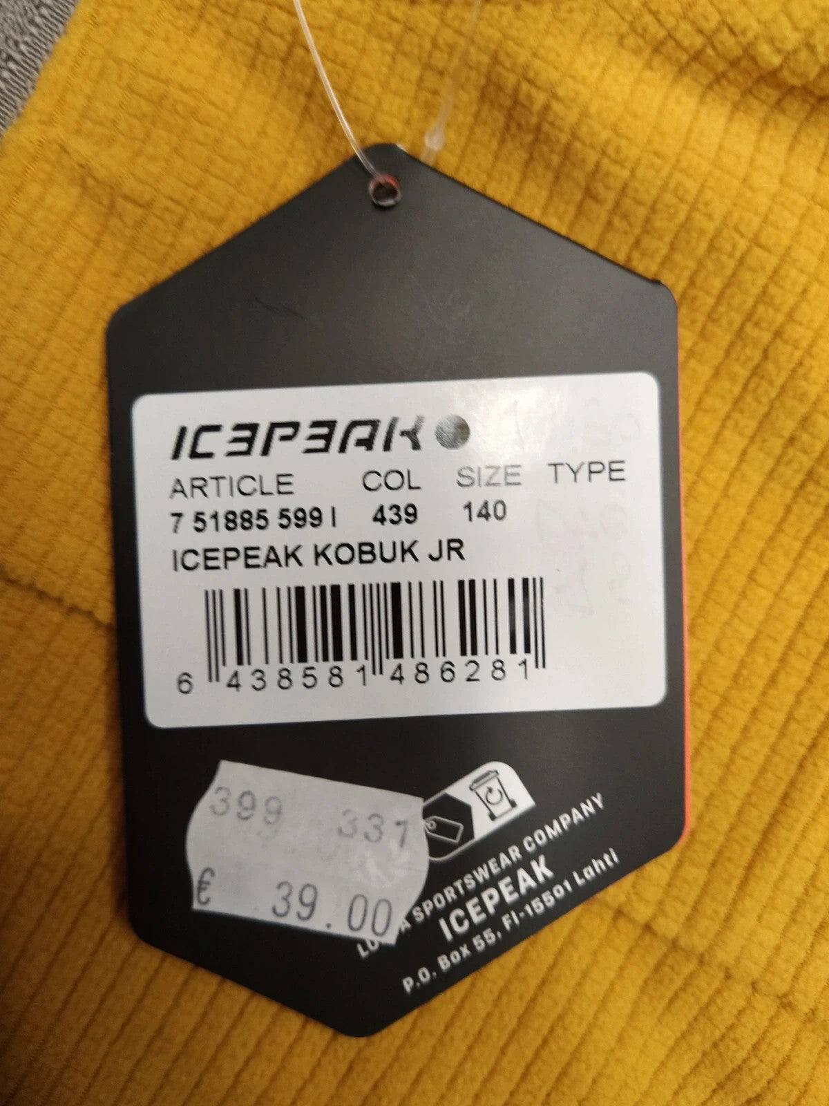 Icepeak micropile felpa montagna bambino 9-10 anni 140 cm