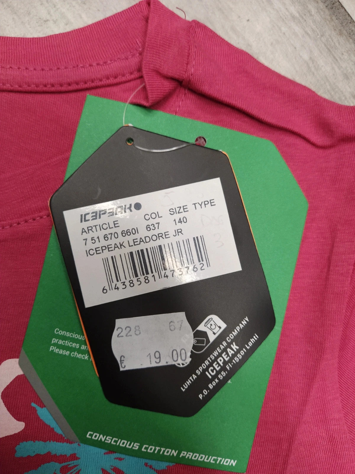 Icepeak t-shirt cotone bambina 9-10 anni 140 cm