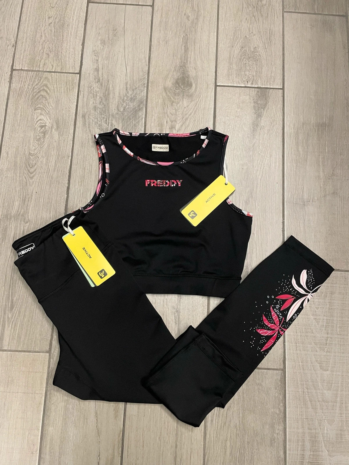 Freddy set reggiseno sportivo e leggings tecnici palestra tg S donna