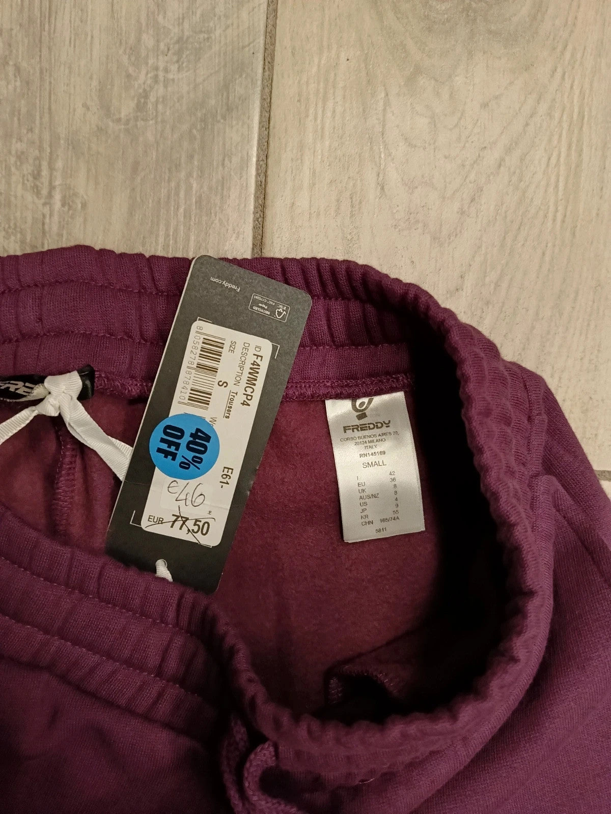Freddy pantaloni tuta felpati con tasche donna tg S