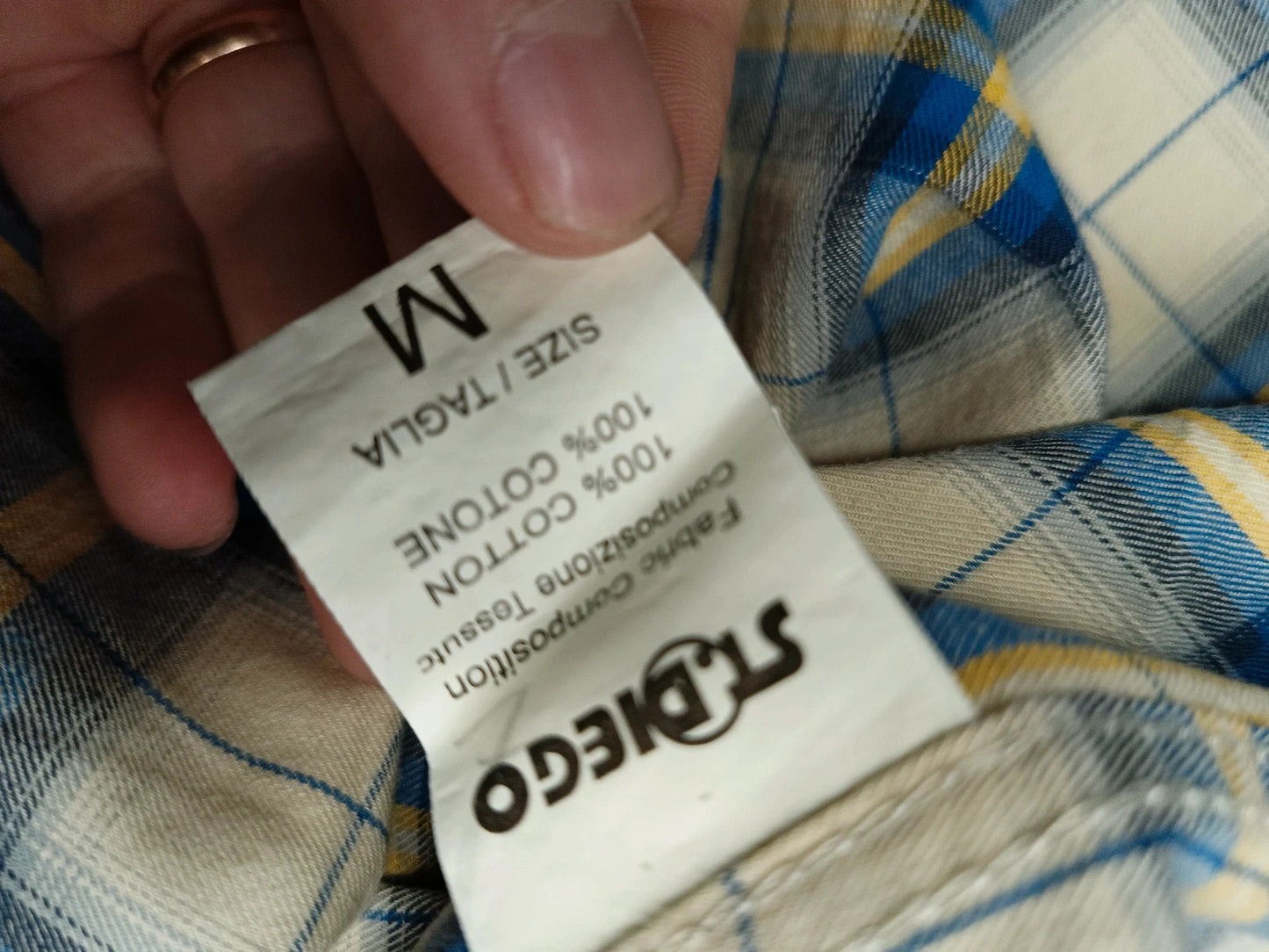 St.Diego camicia uomo manica lunga cotone tg M