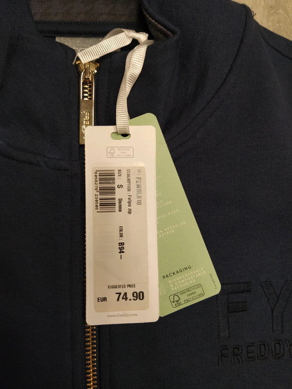 Freddy felpa con zip e collo alto donna tg S