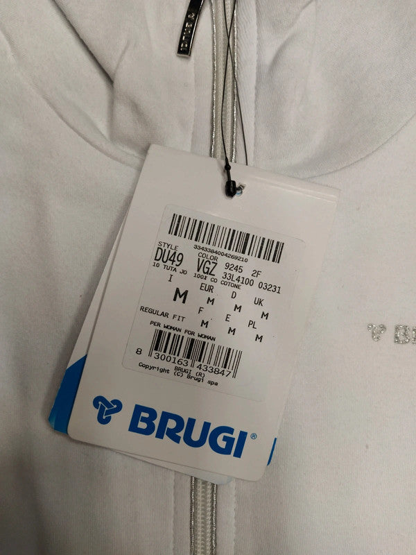Brugi felpa in cotone con zip donna tg M