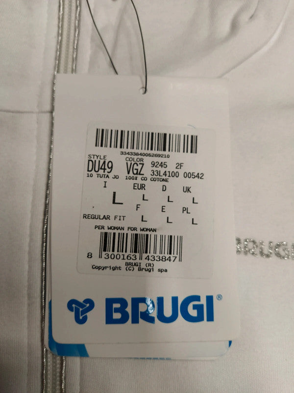 Brugi felpa con zip 100% cotone donna tg L