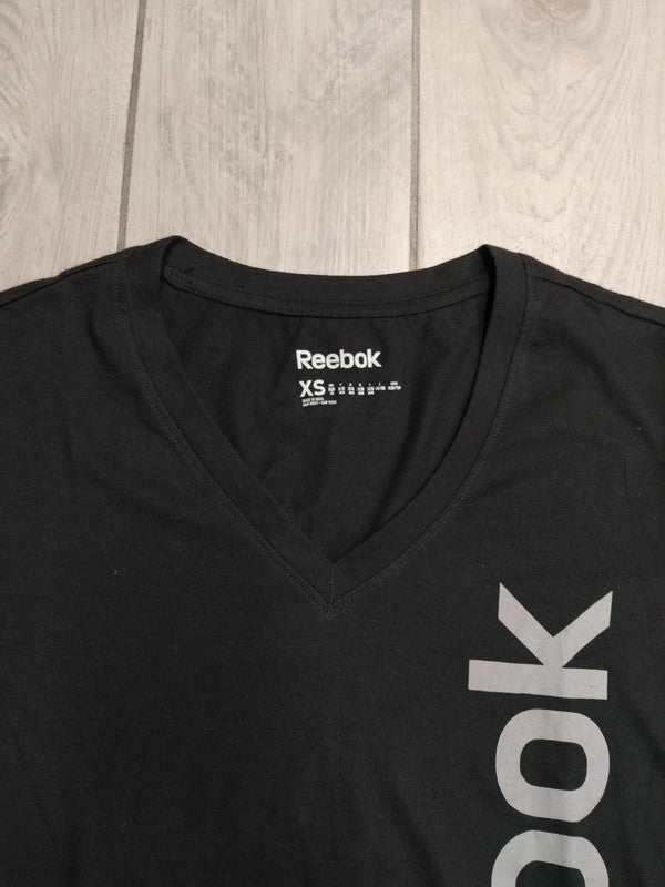 Reebok t-shirt scollo a v donna tg XS