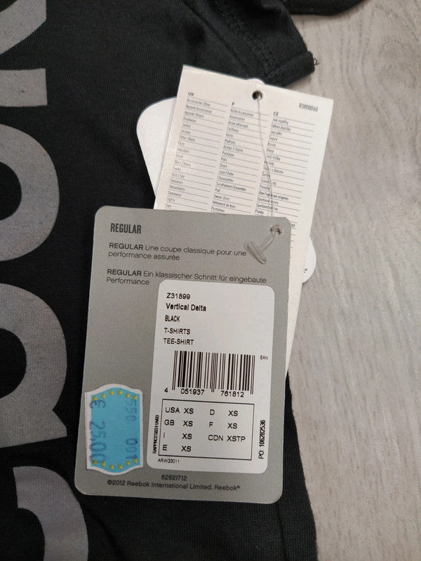 Reebok t-shirt scollo a v donna tg XS