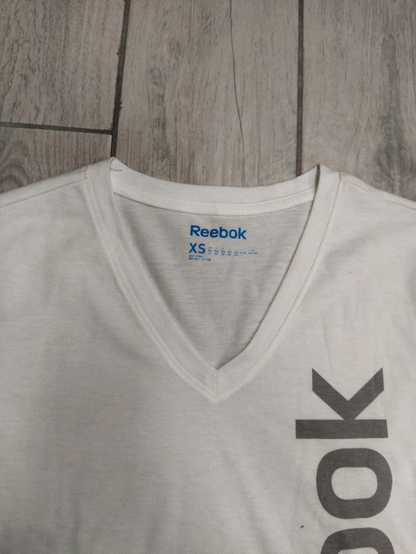 Reebok t-shirt scollo a v donna tg XS