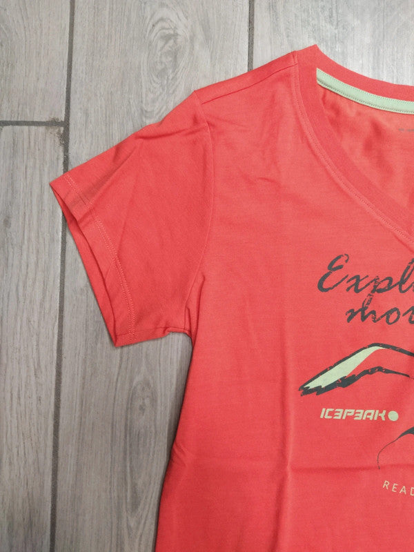 Icepeak t-shirt tecnica cotone scollo a v donna tg M