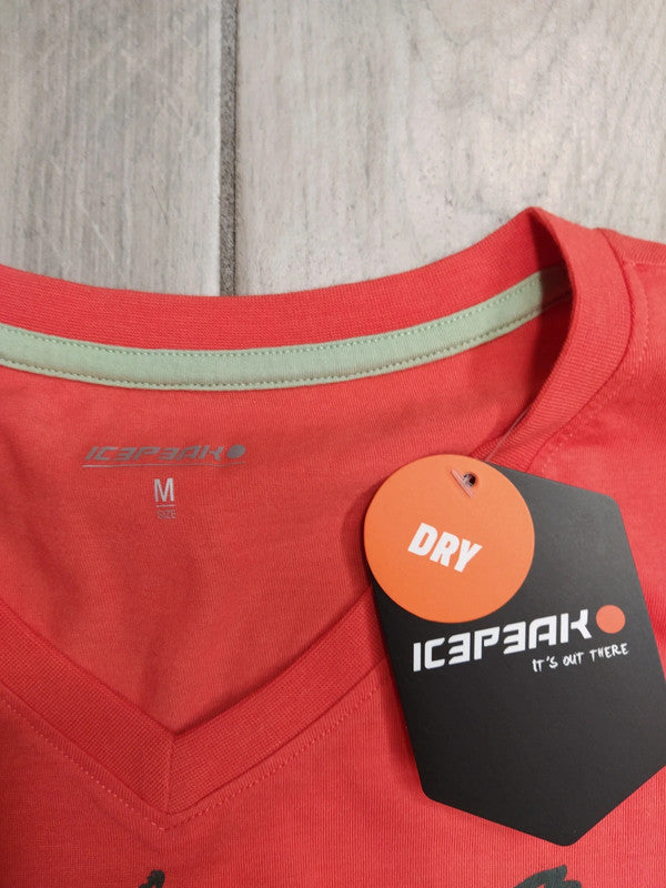 Icepeak t-shirt tecnica cotone scollo a v donna tg M