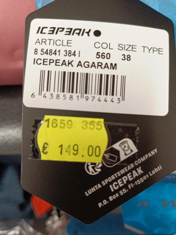 Icepeak Softshell lungo impermeabile traspirante cappuccio donna tg DE38 / IT44 / S
