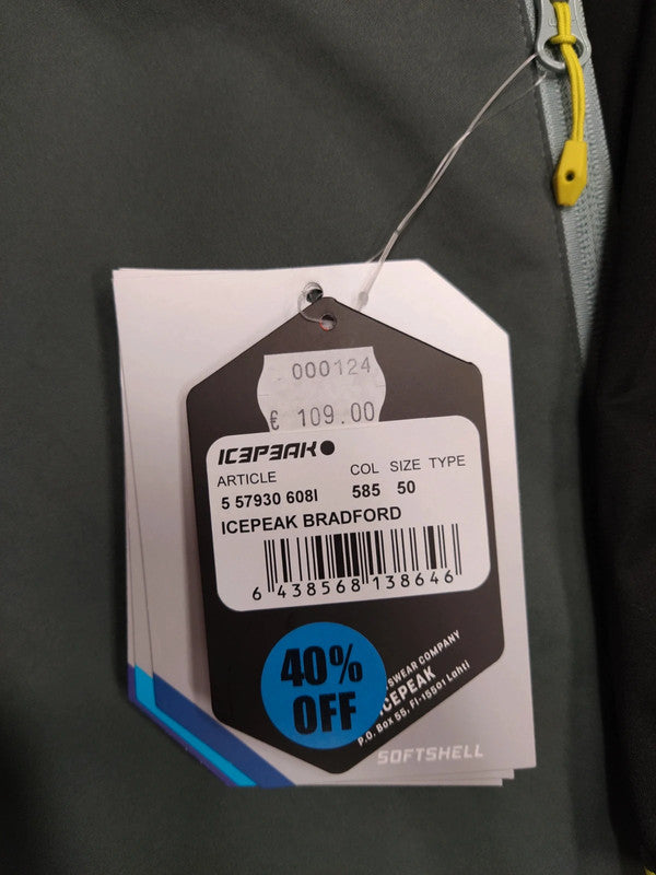 Icepeak Softshell leggero giacca montagna trekking uomo tg 50