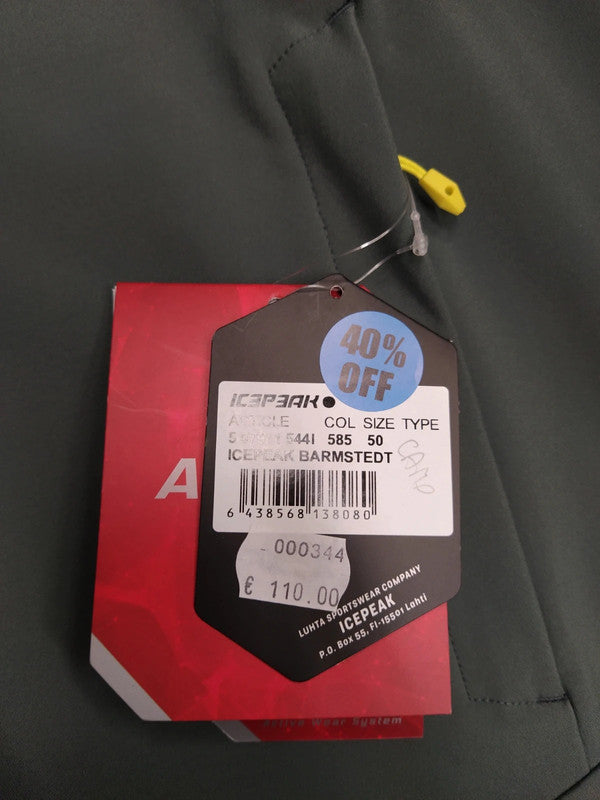 Icepeak Softshell impermeabile giacca montagna trekking uomo tg 50