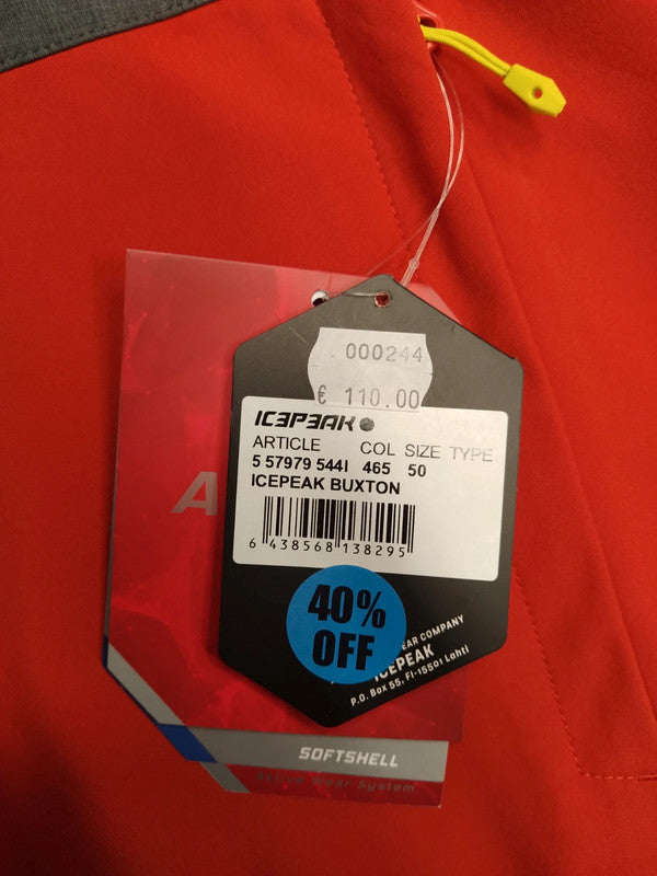 Icepeak Softshell leggero giacca montagna trekking uomo tg 50