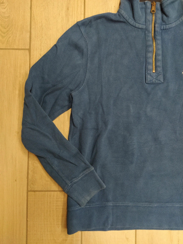 Tommy Hilfiger pullover vintage cotone mezza zip uomo tg S