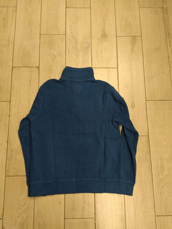 Tommy Hilfiger pullover vintage cotone mezza zip uomo tg S