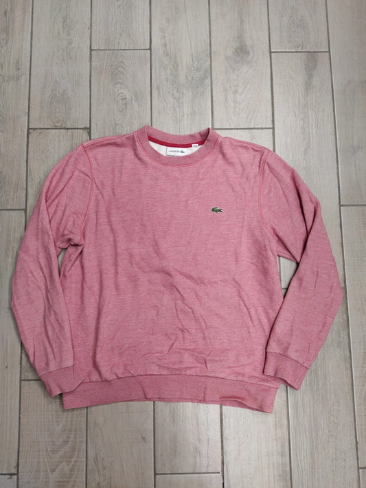 Lacoste felpa vintage garzata felpata cotone uomo tg L