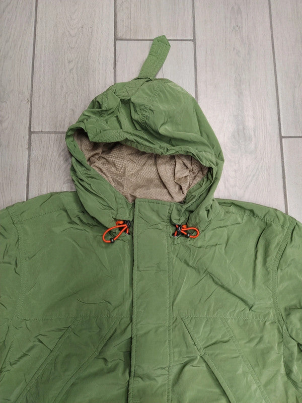 Napapijri giacca mezza stagione retina con cappuccio impermeabile vintage uomo tg XXL
