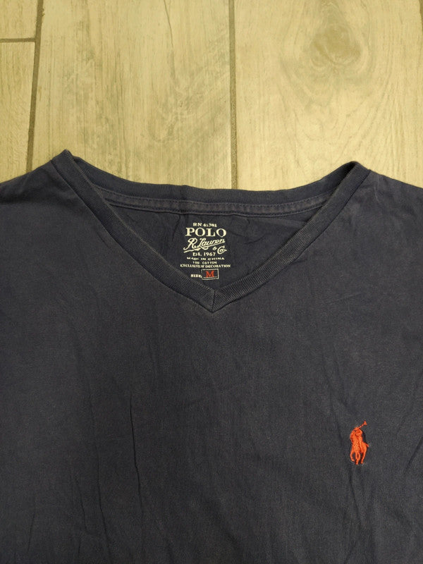 Ralph Lauren t-shirt vintage scollo a V uomo tg M